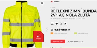 Pracovná reflexná oteplená bunda v. L-XL nová /+ 2tričká zad - 14