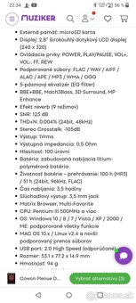 Cowon Plenue D 32gb ++ micro SDHC slot, MP3 prehrávač. - 14