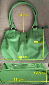 Väčšia zelená kabelka s dlhšími rúčkami - 14