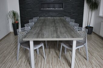 Nový jedálenský stôl pre 8-10 ľudí 300cm x 110cm - 14