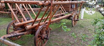 Starý drevený konský voz - rebriňak II - 14