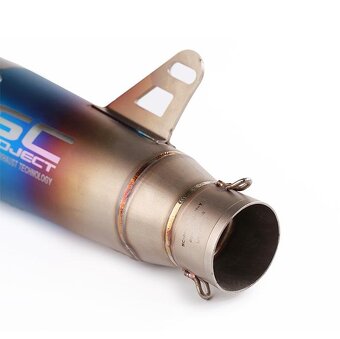 Nový  športový  ladený  Nerezový    univerzálny  moto výfuk - 14