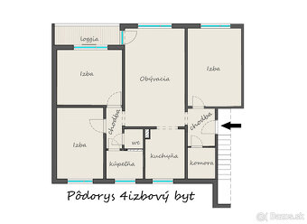 4i byt BB / FONČORDA / úžitková plocha 104 m2 - 14