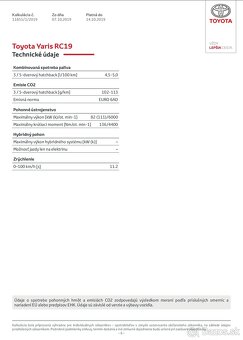Toyota Yaris 2019 - automat benzín 1.5 - 14