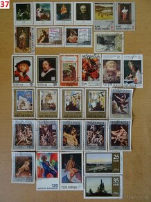 Nádherné poštové známky UMENIE 2 - 14