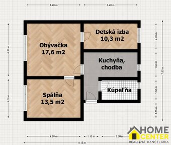 NA PREDAJ ZREKONŠTRUOVANÝ 3 IZBOVÝ BYT - 14