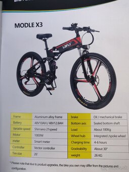 Elektrický bicykel 1000w 14.5Ah batéria - 14