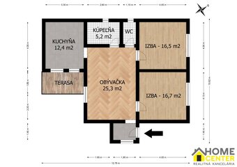 NA PREDAJ 3 IZBOVÝ RODINNÝ DOM V BLÍZKOSTI CENTRA, UL. LESNÁ - 14