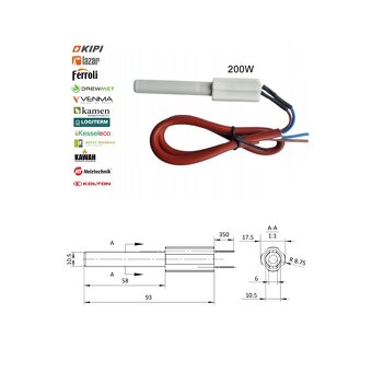 Zapaľovacie špirále (odporové zapalovače) pre peletové pece - 14