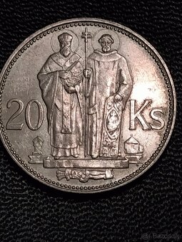 Minca 20 Ks SR 1941 Cyril a Metod Dvojkríž Striebro - 14