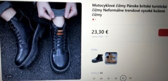 Členkové čierne topánky - 14