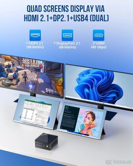 GMKtec K8 Plus AMD Ryzen 7 8845HS 32GB RAM 1TB SSD Win11 Pro - 14