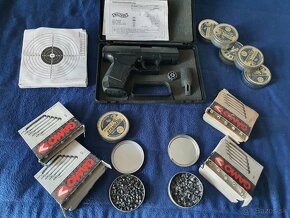 Vzduchová pištol Walther CP99, čierna + diabolky, bombičky - 14
