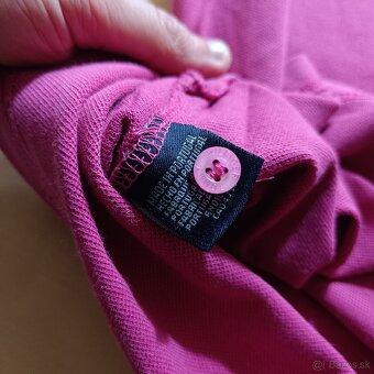 Tommy Hilfiger ružová polokošeľa krátky rukáv malinová M - 14