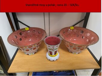 Starožitné kryštály/sklo/porcelán - 14