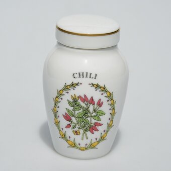 Vintage porcelánové koreničky - Nové korenie, zázvor, paprik - 14