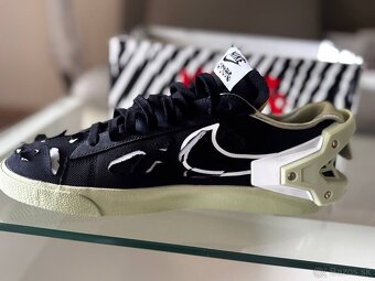 Nike Blazer LOW Acrnm Black White Noir Aura olive/blance - 14