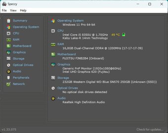 Fujitsu Lifebook U748 /i5-8350U/16GB RAM/FHD/256GB/Nová bat - 14
