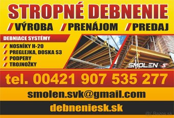 Šalovacie dosky na stropne debnenie - 14