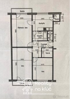 Na predaj zrekonštruovaný 3-izbový byt na Nábrežnej ul. v NZ - 14