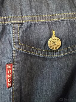 Džínsové dlhé šaty s opaskom zn. UNCS - 14