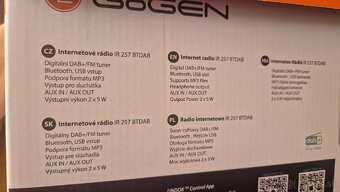 GoGen IR257 nové internetové, DAB, FM, Bluetooth, USB rádio - 14