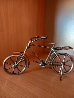 Starý kovový bicykel, dekorácia 18,5x10x8 cm - 14