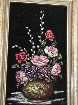 3x obraz maľba na zamate - 14