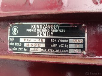 Vozik pav 40, rok 1966 pôvodný stav - 14