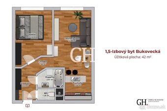 REZERVOVANÉ - 1,5-izbový BYT - BUKOVECKÁ - REKONŠTRUKCIA - Z - 14