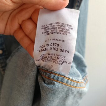 Vintage Levis modrá džínsová košeľa riflová košeľa L - 14
