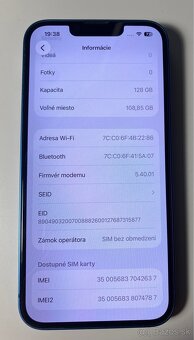 iPhone 13 modrý 128GB, TOP stav, komplet - 14