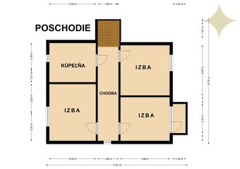 Priestranný rodinný dom s dvomi kúpeľňami  a ovocným sadom v - 14