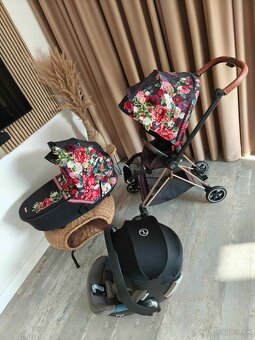 CYBEX MIOS Rose Gold/Spring Blossom Dark, kočík-3kombinácia - 14
