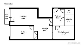 Predaj 2,5i bytu na Podunajskej ul. - 14