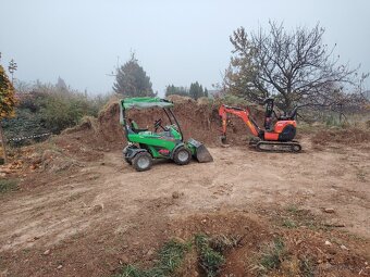 Výkopové práce minibagrom mininakladačom zakladač trávnika - 14