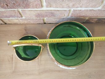 borské sklo, art deco, labute, zlatá zuzana - 14