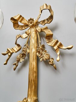 Luxusné nástenné lampy neoklasicistické – pozlátený bronz - 14