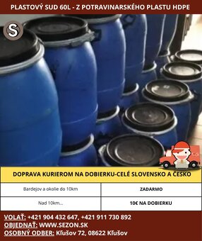 Plastové sudy,plastový sud na kvas,na vodu CELÉ SLOVENSKO❗ - 14