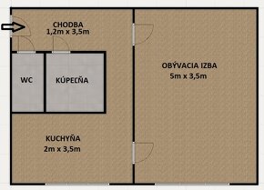 1 izbový byt 37 m2, sídlisko Tarča - 14
