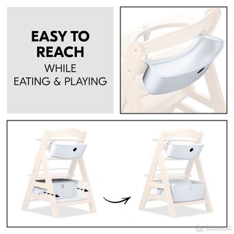 Hauck rastúca stolička BETA s kolieskami Dark Grey - 14