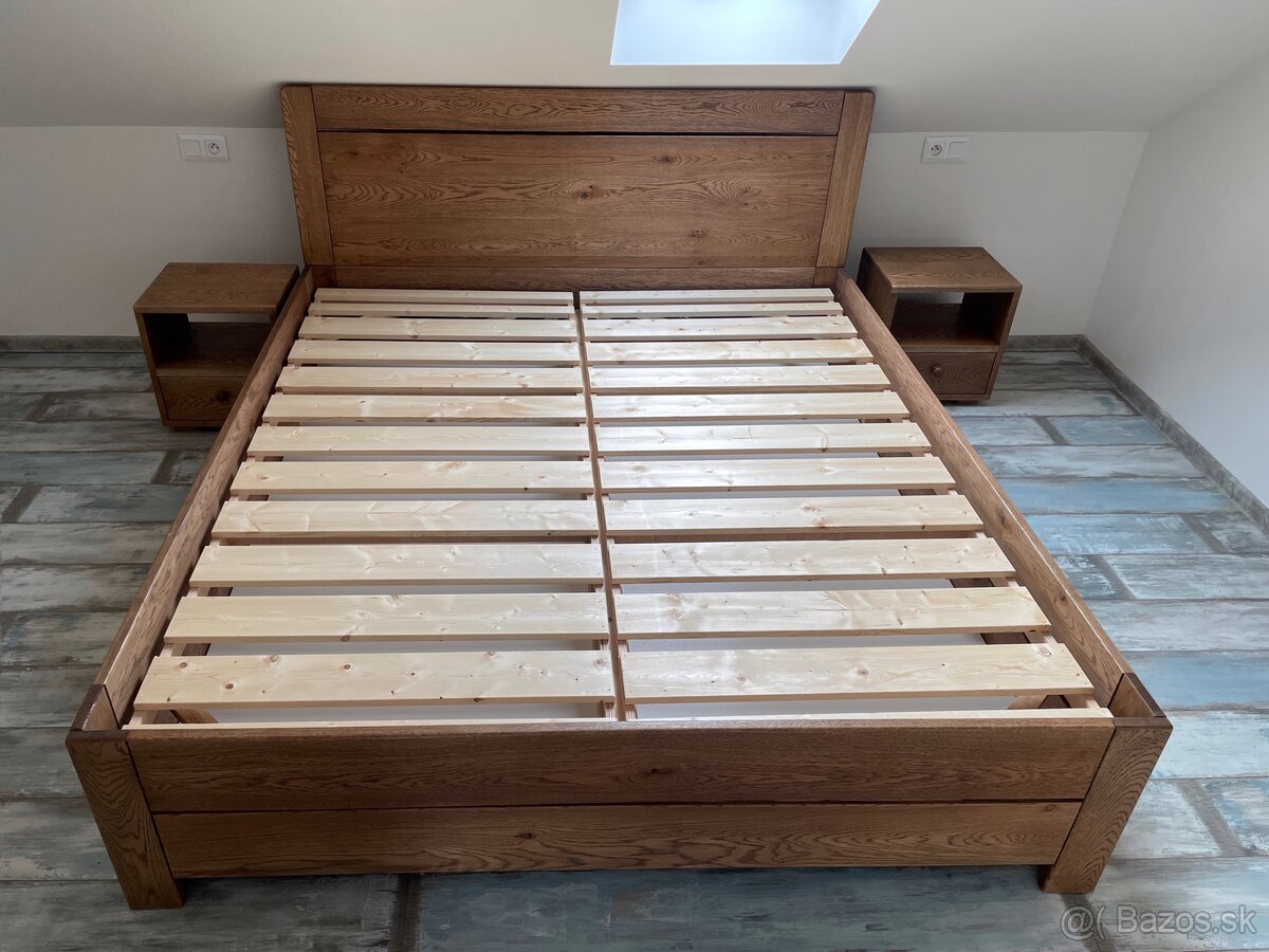 Dubová posteľ s úložným priestorom - 15