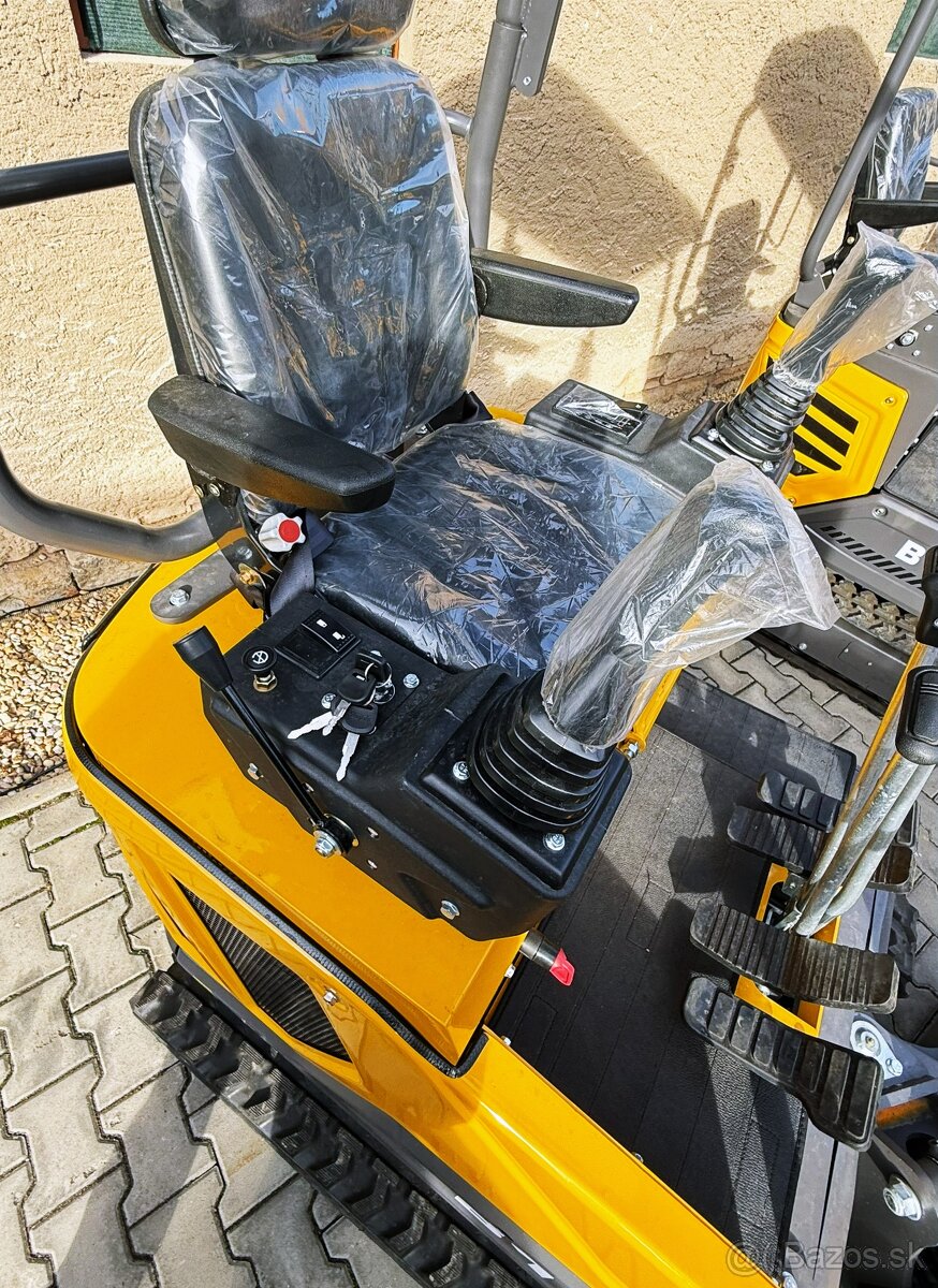 Minibagr 1,6t – Laidong 16kW, joysticky, hodně příslušenství - 15