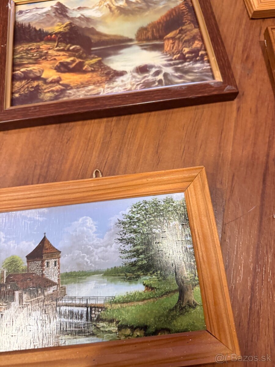 9 obrazov v drevených rámoch - 15