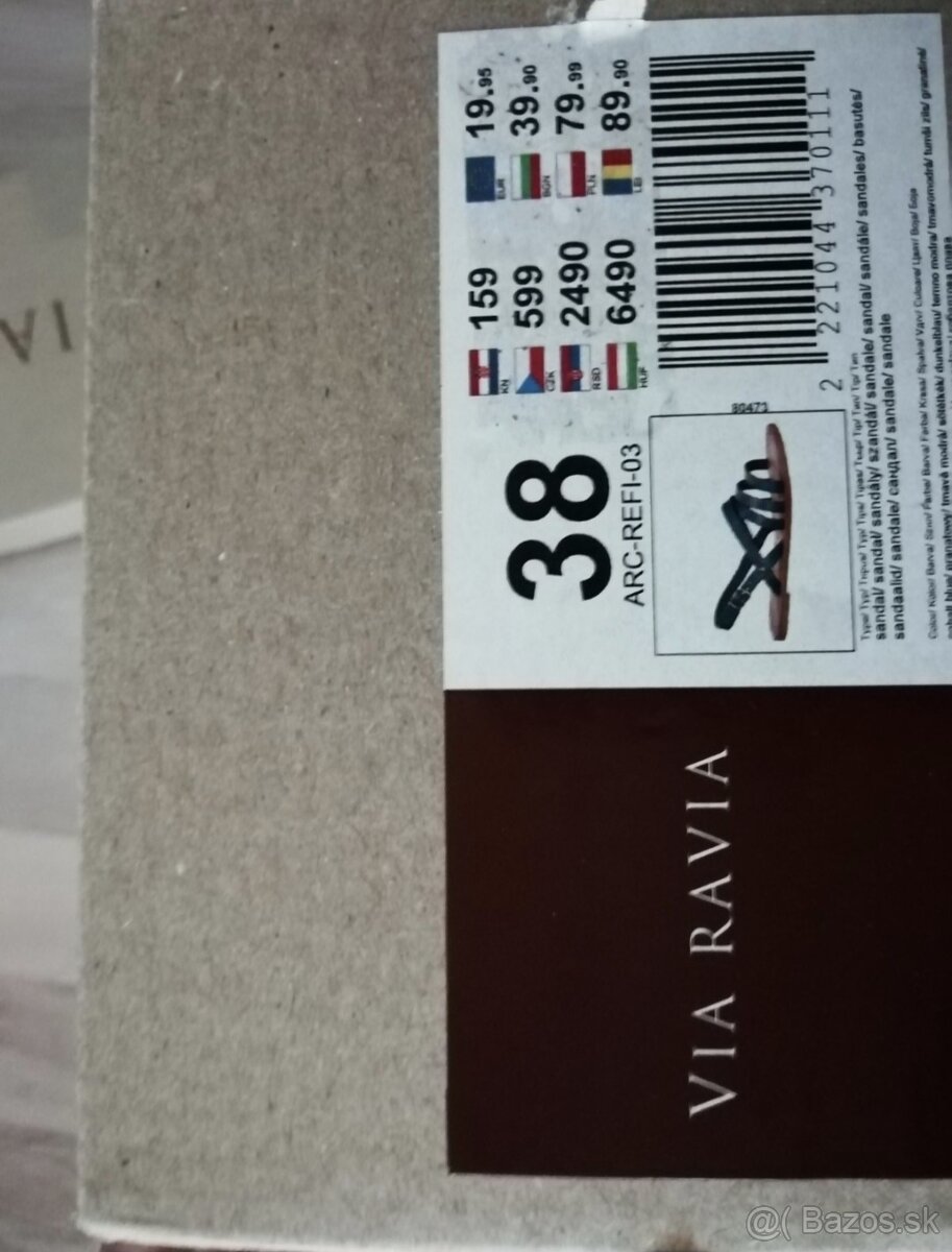 Dievčenská letná plátená obuv, sandále. - 15