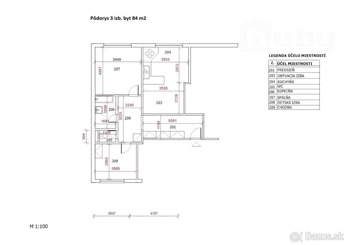 3 izbový byt 84 m2 v centre, predaj, Ružomberok - 15