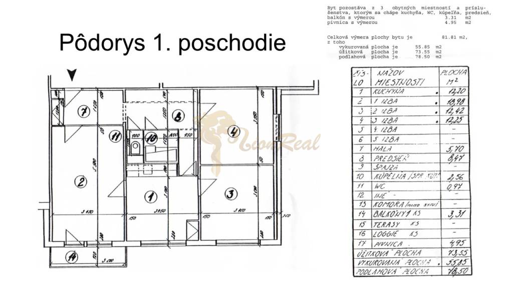 3-izb. byt, Ondrejovova, 2.p./4, výťah - 15