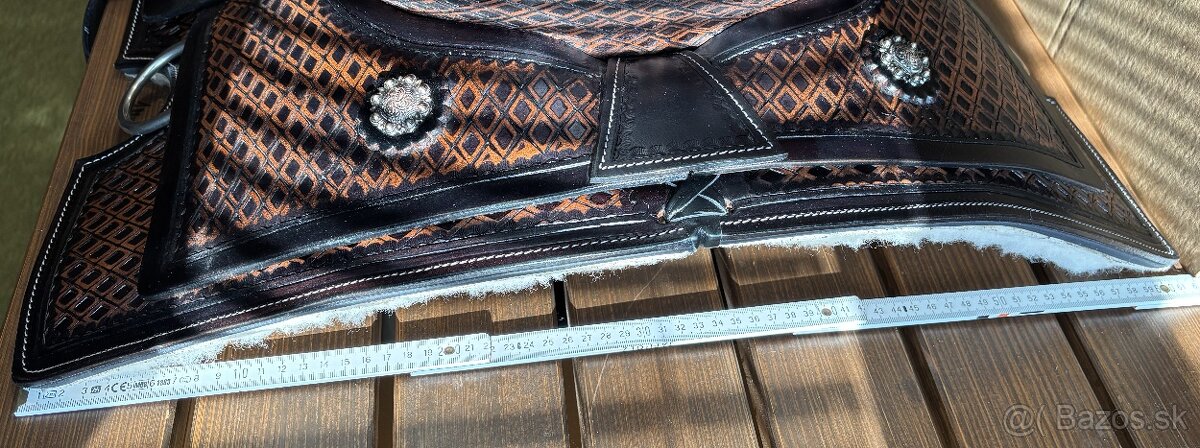Westernový sedlový komplet 1) černé s hnědou - 15