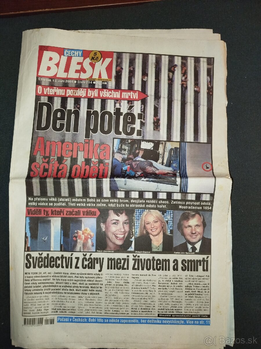 Utok na Ameriku,stare noviny - 15