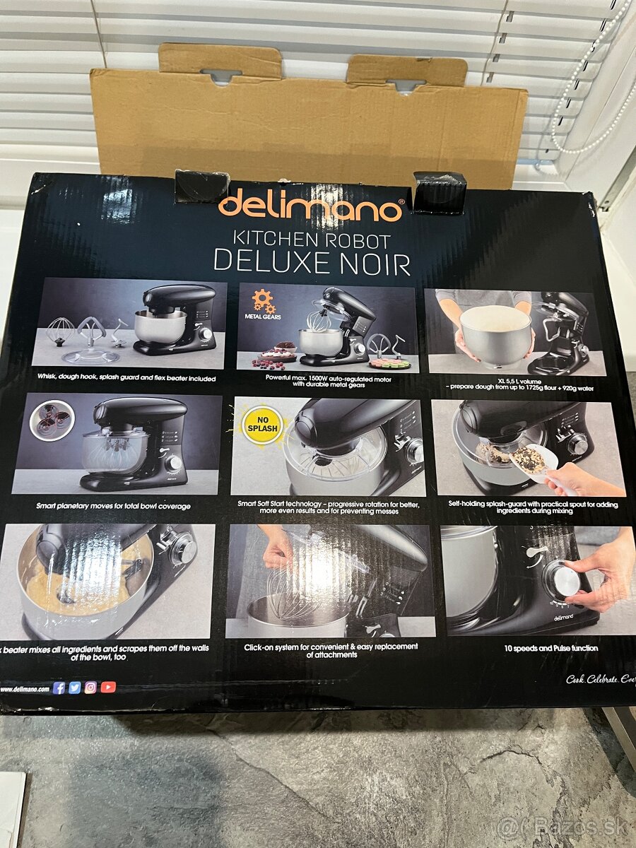 Delimano Deluxe Noir 1300w kuchynský robot - 15